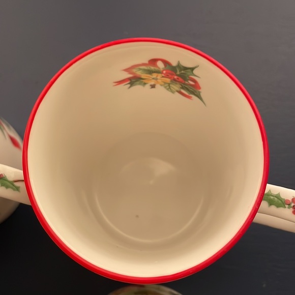 4PC Set Crown Trent Staffordshire Christmas Mugs Bone China - Picture 7 of 10